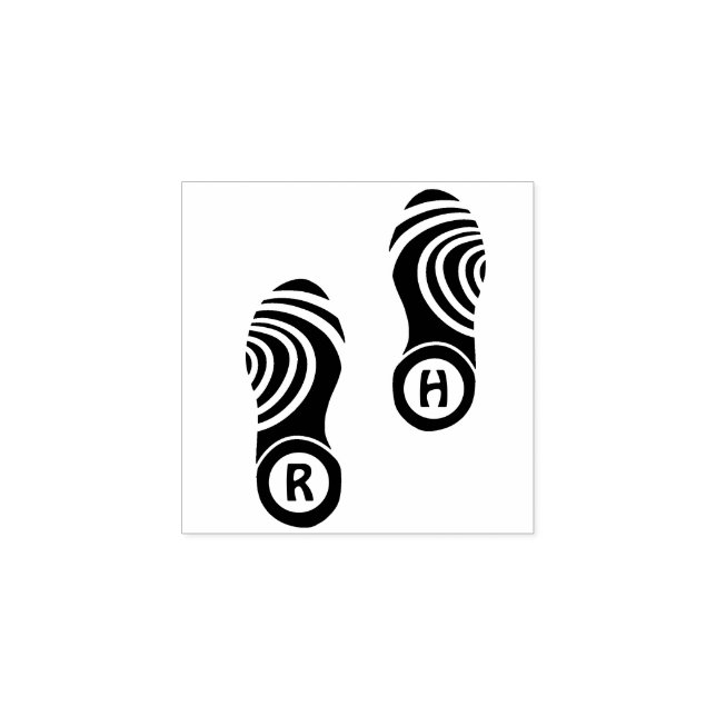 Shoeprint - Anpassningsbar av monogram för Shoe Pr Stämpel (Tryck)