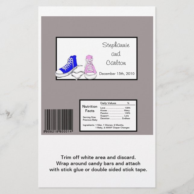 Shoes Blue/Rosa Hershey's Large Pub Wrapper Flygblad (Framsidan)