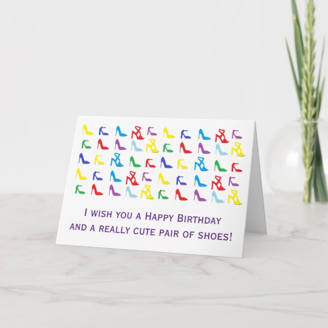 "Shoes"-födelsedagskort Kort (Framsida)