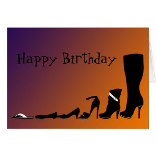 Shoes Lycklig Biratday Wish Hälsningskort