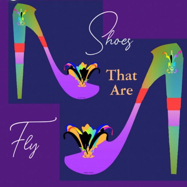 Shoes som är flygande poster (Fashion Poster for Mom)