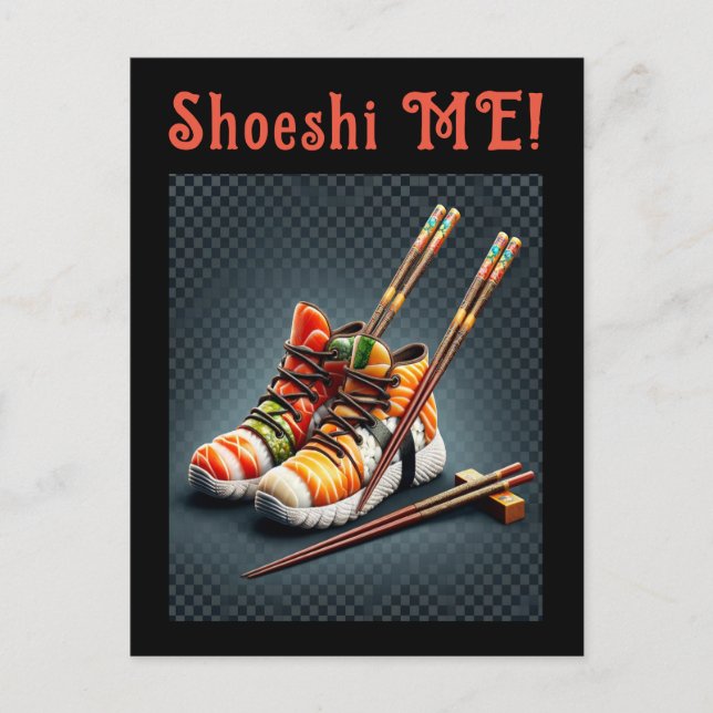 Shoeshi ME - Unik Sushi Sneaker Helg Vykort (Framsida)