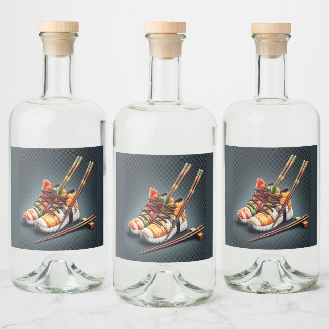 Shoeshi ME - Unik Sushi Sneaker Spritflaskor Etikett (Flaskor)