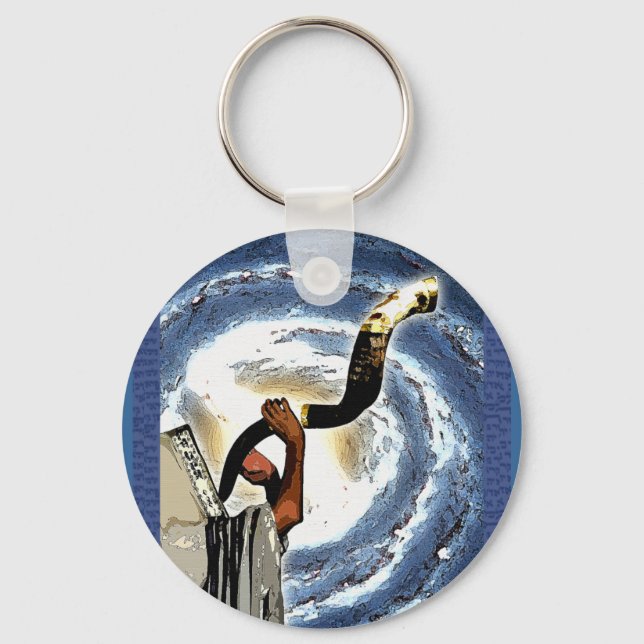 Shofar Galaxy Keychain Nyckelring (Framsida)