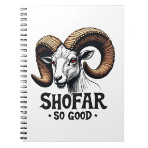 Shofar hittills bra Jewish Goat Hanukkah Älskare Anteckningsbok