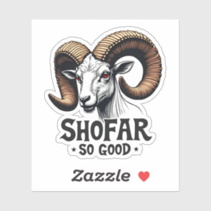 Shofar hittills bra Jewish Goat Hanukkah Älskare Klistermärken