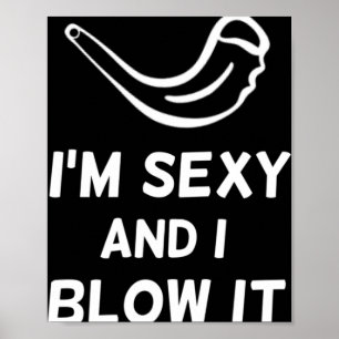 Shofar jag är Y och jag blåser det Rosh Hashanah j Poster