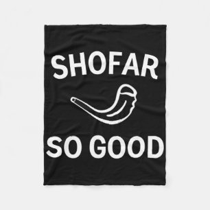 Shofar så bra Rosh Hashh Rams horn judisk ny yea Fleecefilt