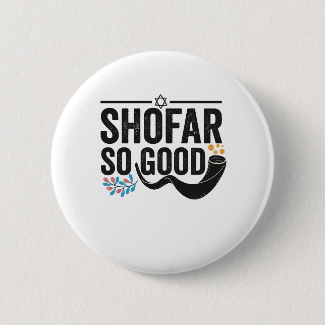 Shofar So bra Funny Jewish Hanukkah Helgdag Gift Knapp (Framsida)