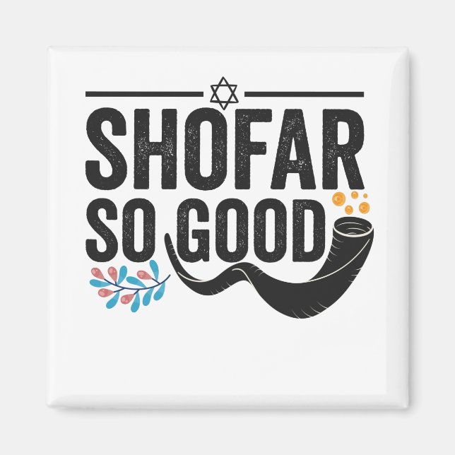 Shofar So bra Funny Jewish Hanukkah Helgdag Gift Magnet (Framsidan)