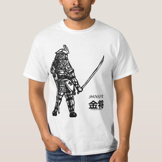 Shogi - guld- General (金将) som full armored Tee Shirt (Framsida)