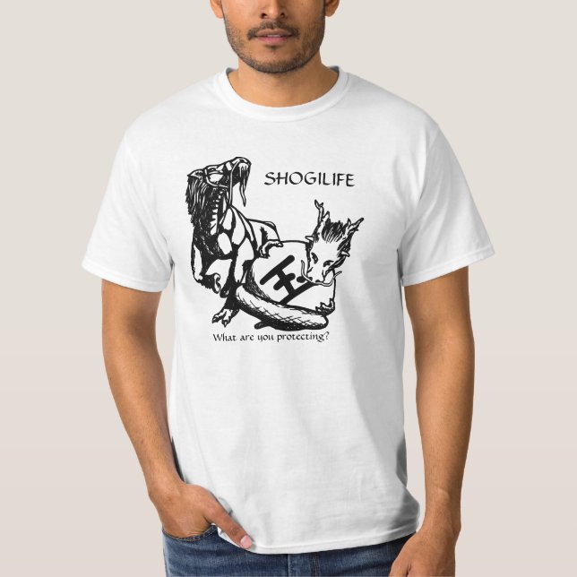 Shogi liv - vad skyddar du? t-shirt (Framsida)