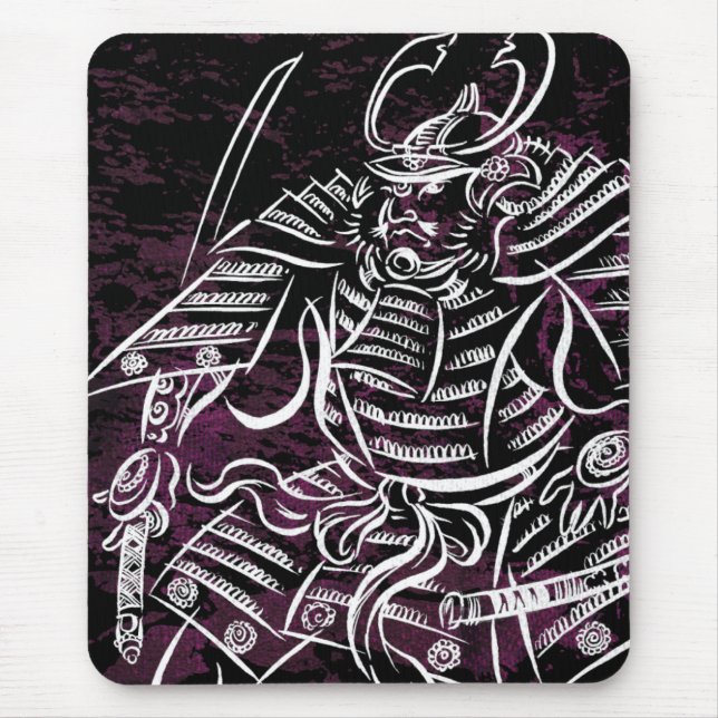 ShogunSamurai - vitcalligraphyen fodrar Mousepad Musmatta (Framsidan)