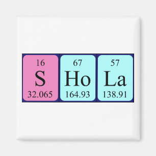 Shola Periodisk bord namn magnet