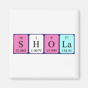 Shola Periodisk bord namn magnet