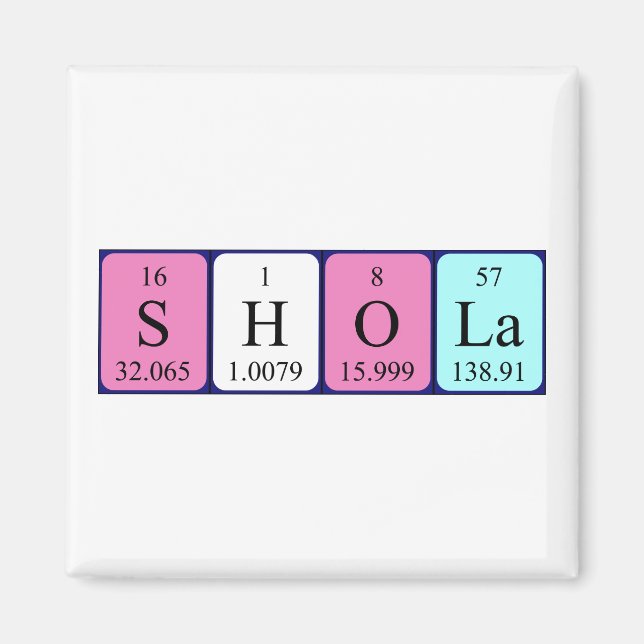 Shola Periodisk bord namn magnet (Framsidan)