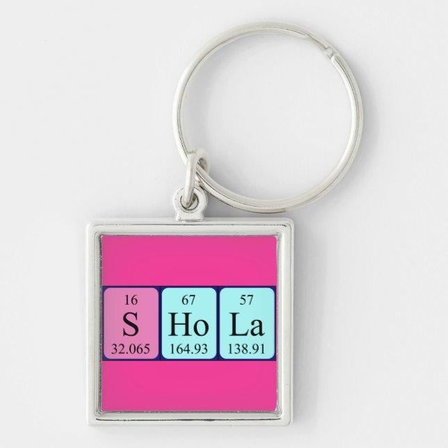 Shola Periodisk bord namn nyckelring (Framsidan)