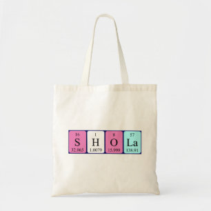 Shola Periodisk bord namn tote bag Tygkasse