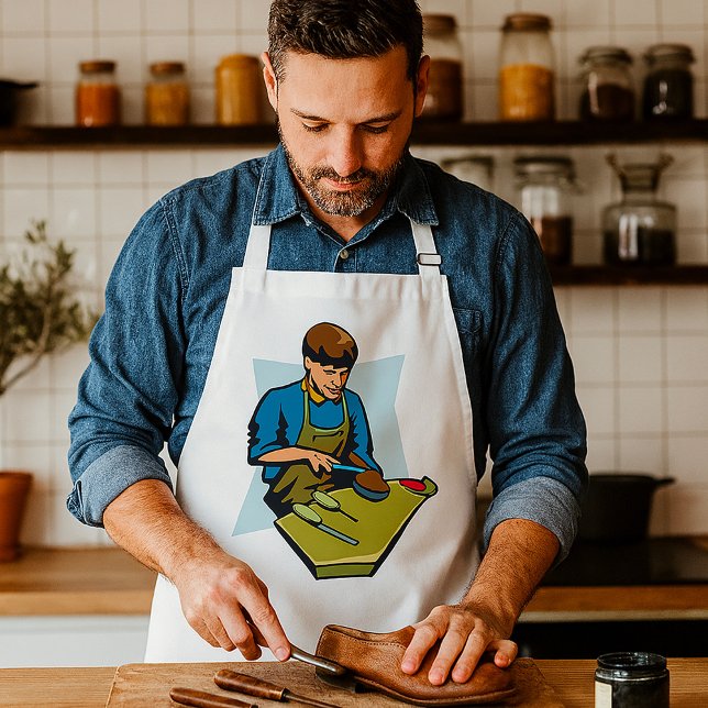 ShoM Reparation Cobbler Vintage Shoemaker Förkläde (Skapare uppladdad)