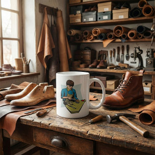 ShoM Reparation Cobbler Vintage Shoemaker Kaffemugg