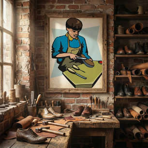 ShoM Reparation Cobbler Vintage Shoemaker Poster