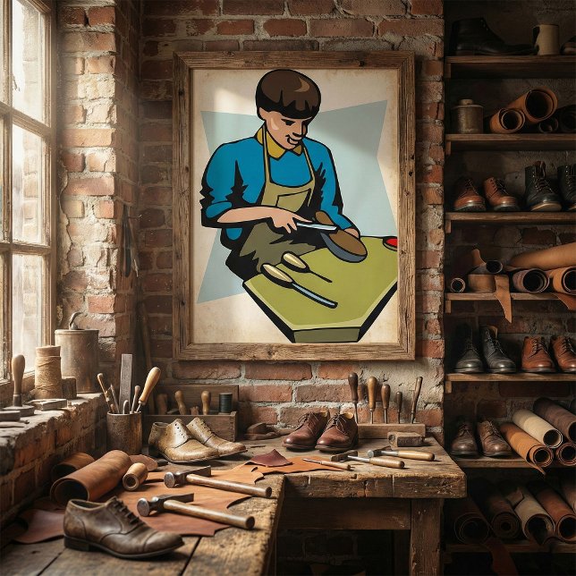 ShoM Reparation Cobbler Vintage Shoemaker Poster (Skapare uppladdad)