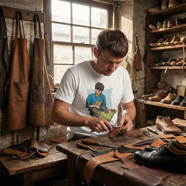 ShoM Reparation Cobbler Vintage Shoemaker T Shirt (Skapare uppladdad)