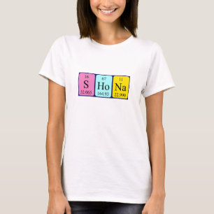 Shona Periodisk skjorta bord namn T Shirt