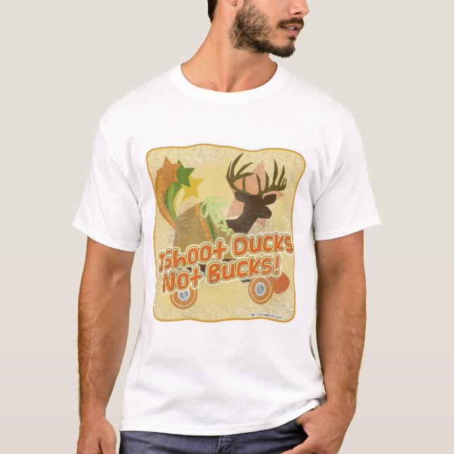 Shoot Ankor inte Bucks Tecknad Slogan Tee Shirt (Framsida)