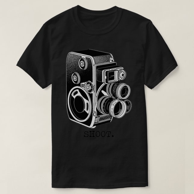 Shoot Bolex Black T Shirt (Design framsida)
