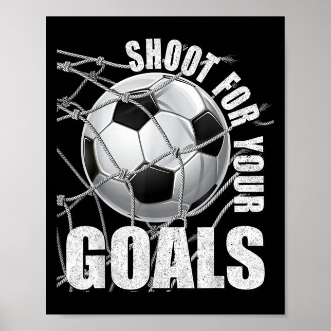 Shoot For Your Goals Kids Soccer Themed Motivation Poster (Framsidan)