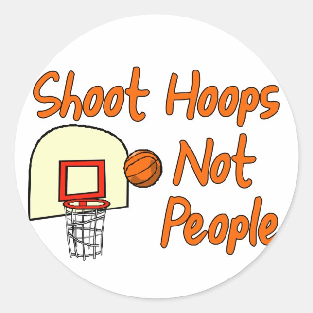 Shoot Ringar Not People Runt Klistermärke (Framsida)