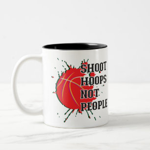 Shoot Ringar Not People Två-Tonad Mugg