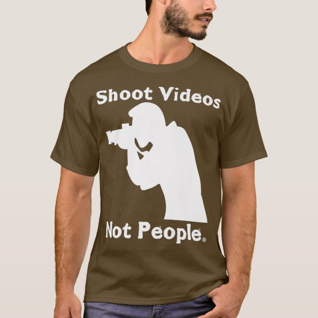 Shoot Videos Not People Anti-Guns Action for Gun T Shirt (Framsida)