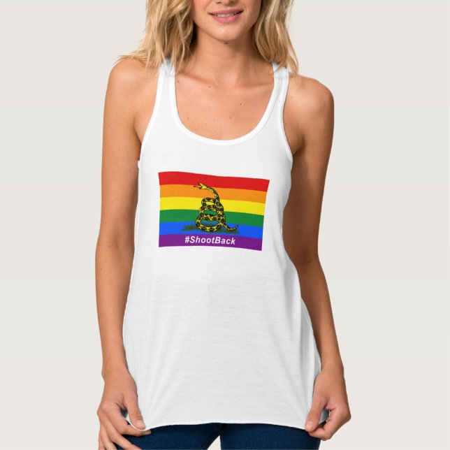 #ShootBack Racerback-Tanktop Linne Med Racerback (Framsida)