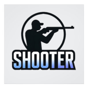 Shooter - Marksman Silhouette Premium Design Fototryck