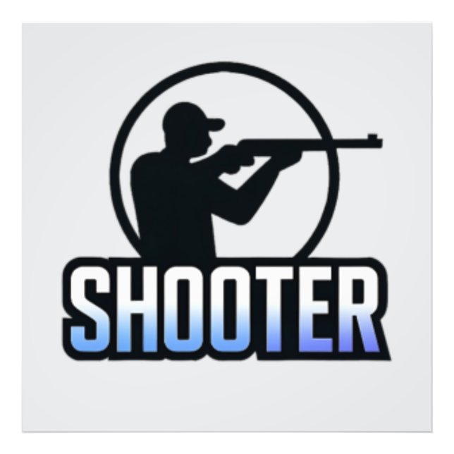 Shooter - Marksman Silhouette Premium Design Fototryck (Framsidan)