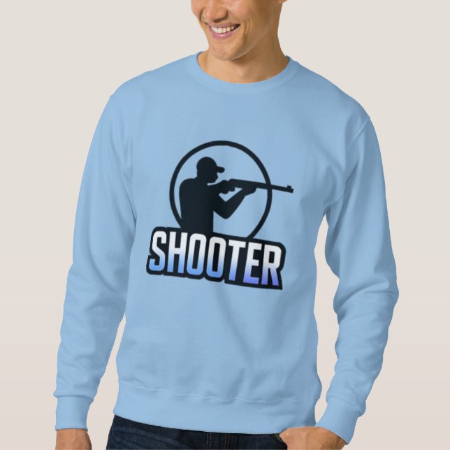 Shooter - Marksman Silhouette Premium Design Lång Ärmad Tröja (Framsida)