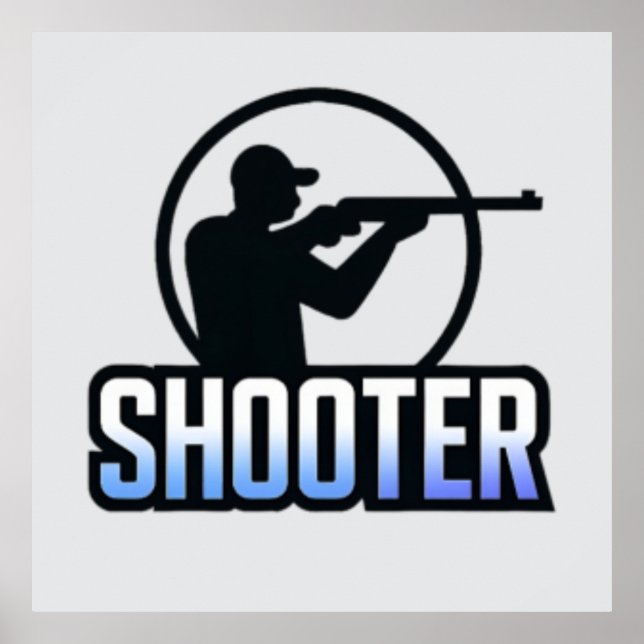 Shooter - Marksman Silhouette Premium Design Poster (Framsidan)