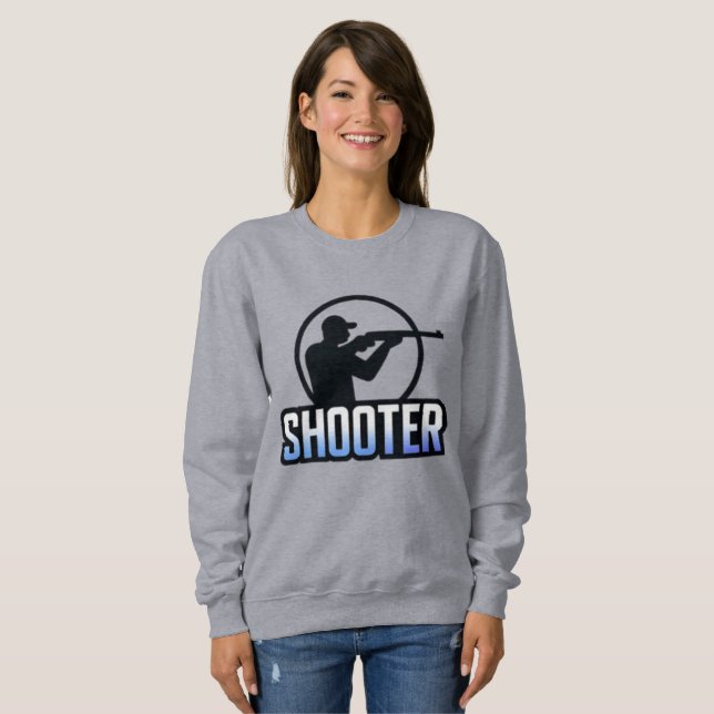 Shooter - Marksman Silhouette Premium Design T Shirt (Hel framsida)