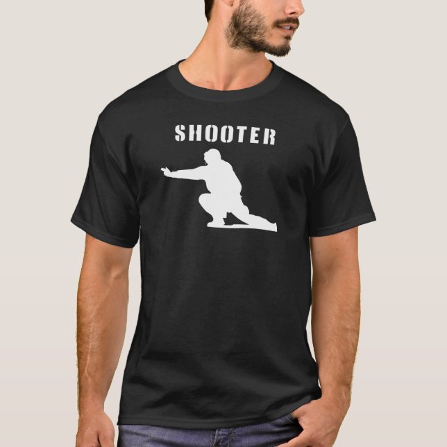 Shooter Pose Flight Deck Catapult Officer Jet take T Shirt (Framsida)