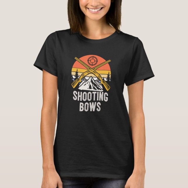 Shooting Bows Hunting Wildlife Hunter Outdoor Bowh T Shirt (Framsida)