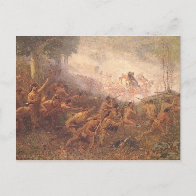 Shooting of General Braddock Vykort (Framsida)