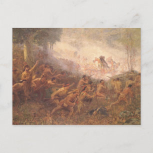 Shooting of General Braddock Vykort