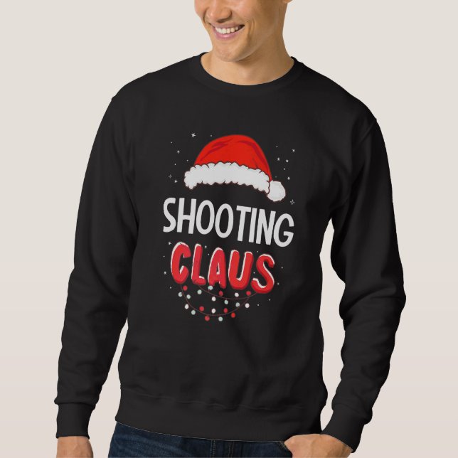 Shooting Santa Claus julmatchande kostym Pr Lång Ärmad Tröja (Framsida)