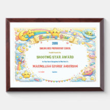 Shooting Star barn skola utmärkelse söt pastell