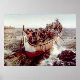 Shooting the Rapids, 1879 by Frances Anne Hopkins Poster