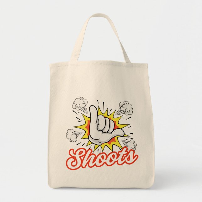 Shoots Tecknad Shaka Hawaii Hawaiian Pidgin Slang Tygkasse (Framsidan)
