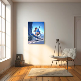 【SHOP限定イラスト】スケボーJKポスター Poster|寿司娘 GenerativeAI Fototryck