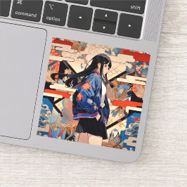 【SHOP限定イラスト】和柄JKシール 寿司娘 GenerativeAI Klistermärken